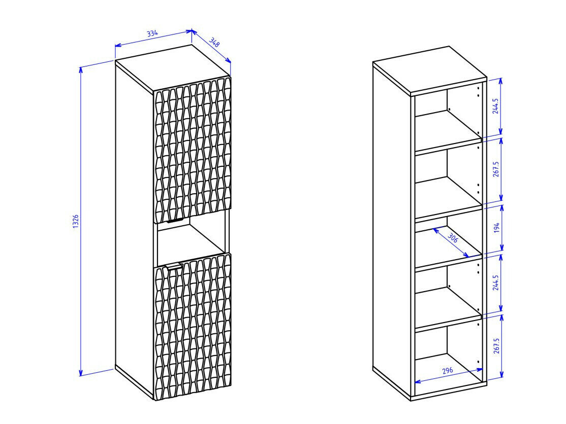Vægmonteret badeværelsesskab Elitese 101