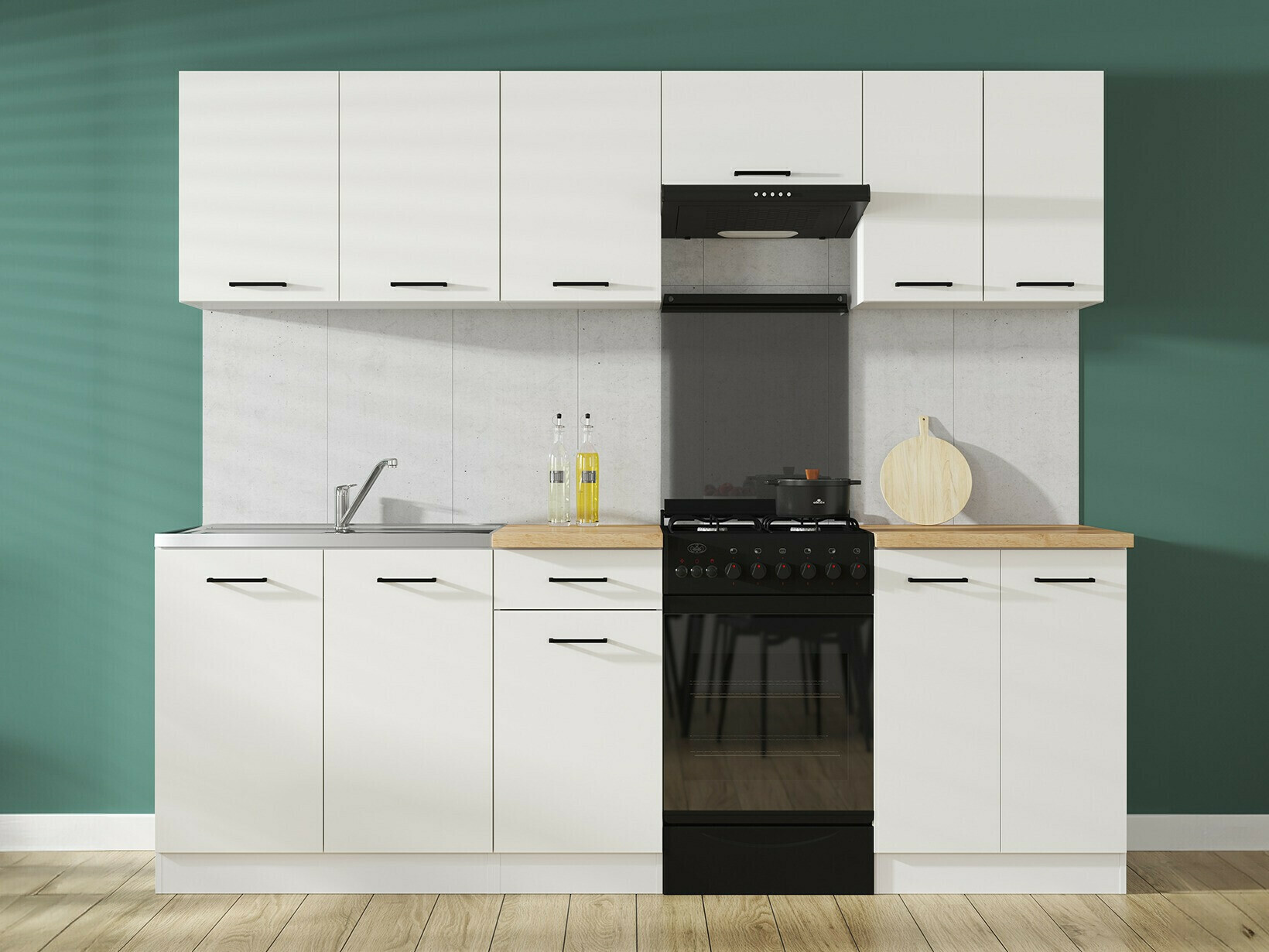 Modulskab med låger Line White 113