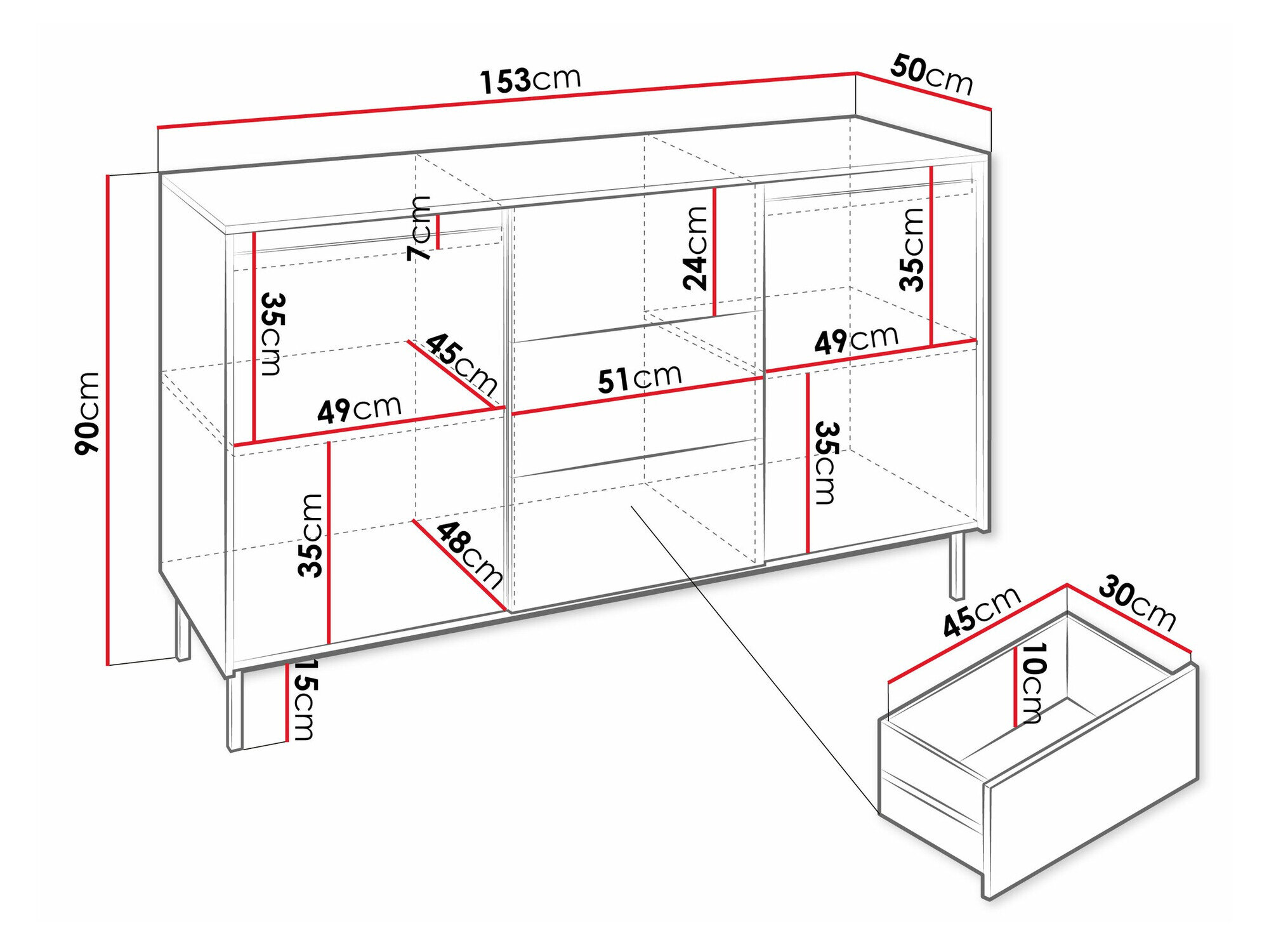 Kommode Comfivo Delruva 101 (Kashmir)