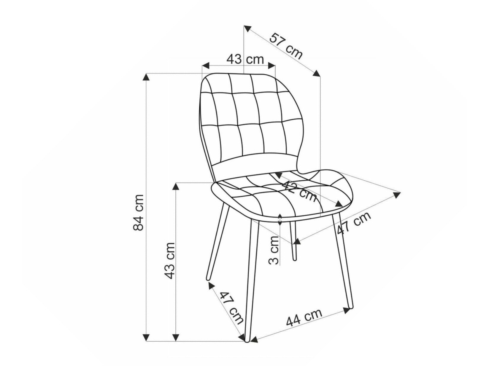 Stol Houston 1802 (Lys oliventræ)