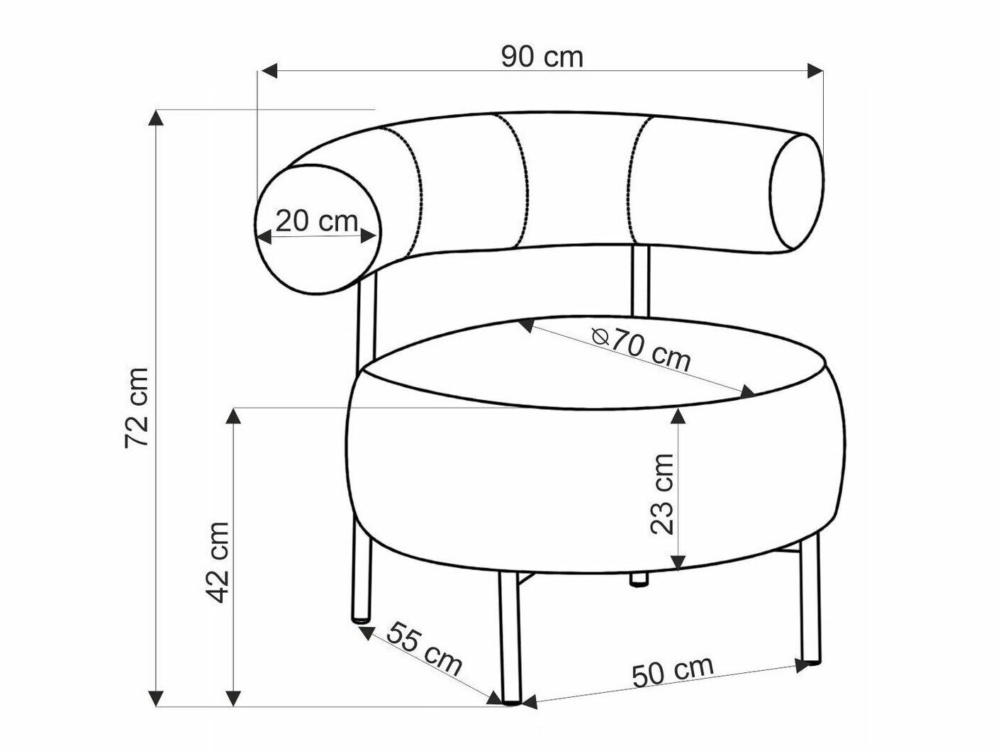 Lænestol Houston 2052 (Brun)