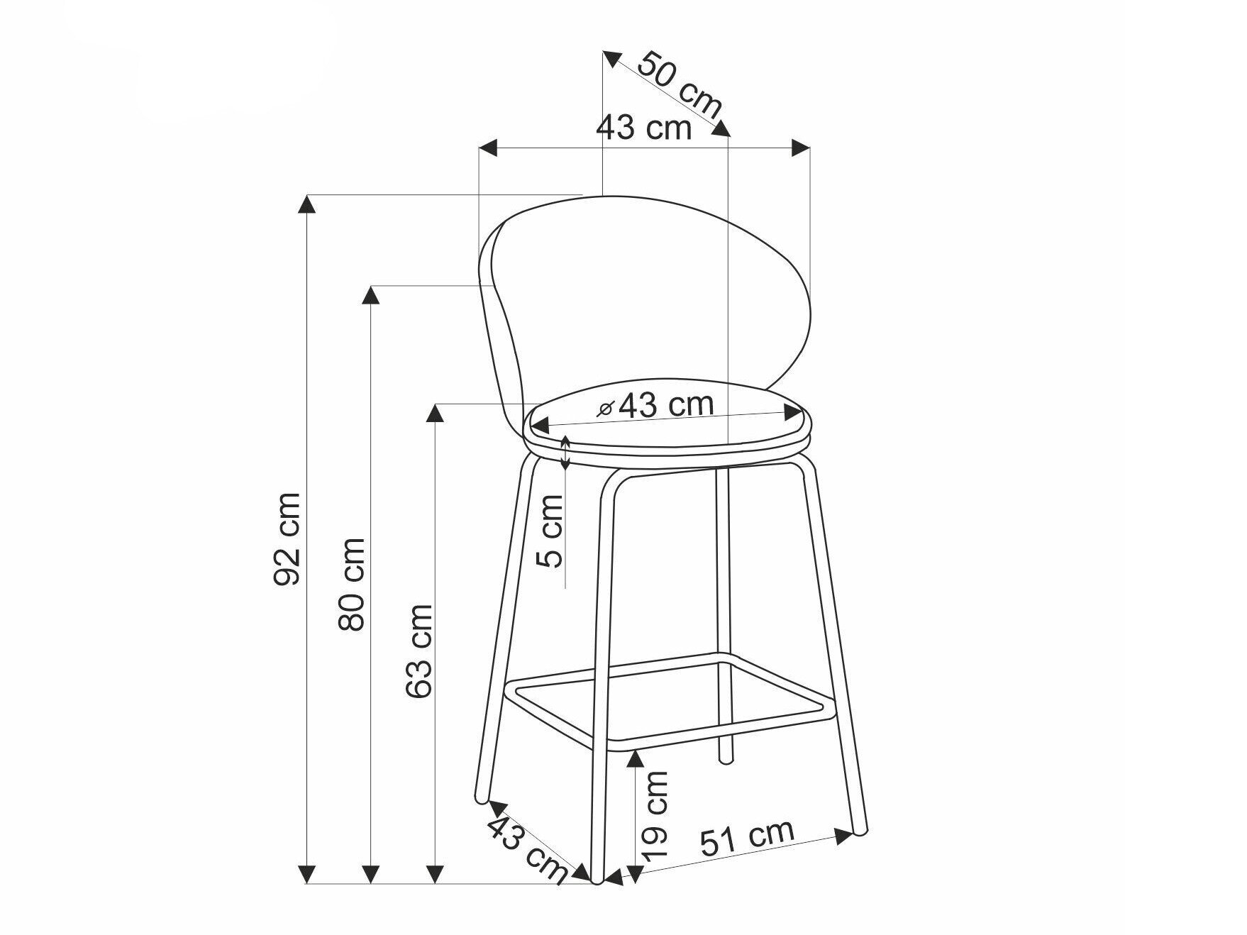 Counterstol Houston 1824 (Grå)