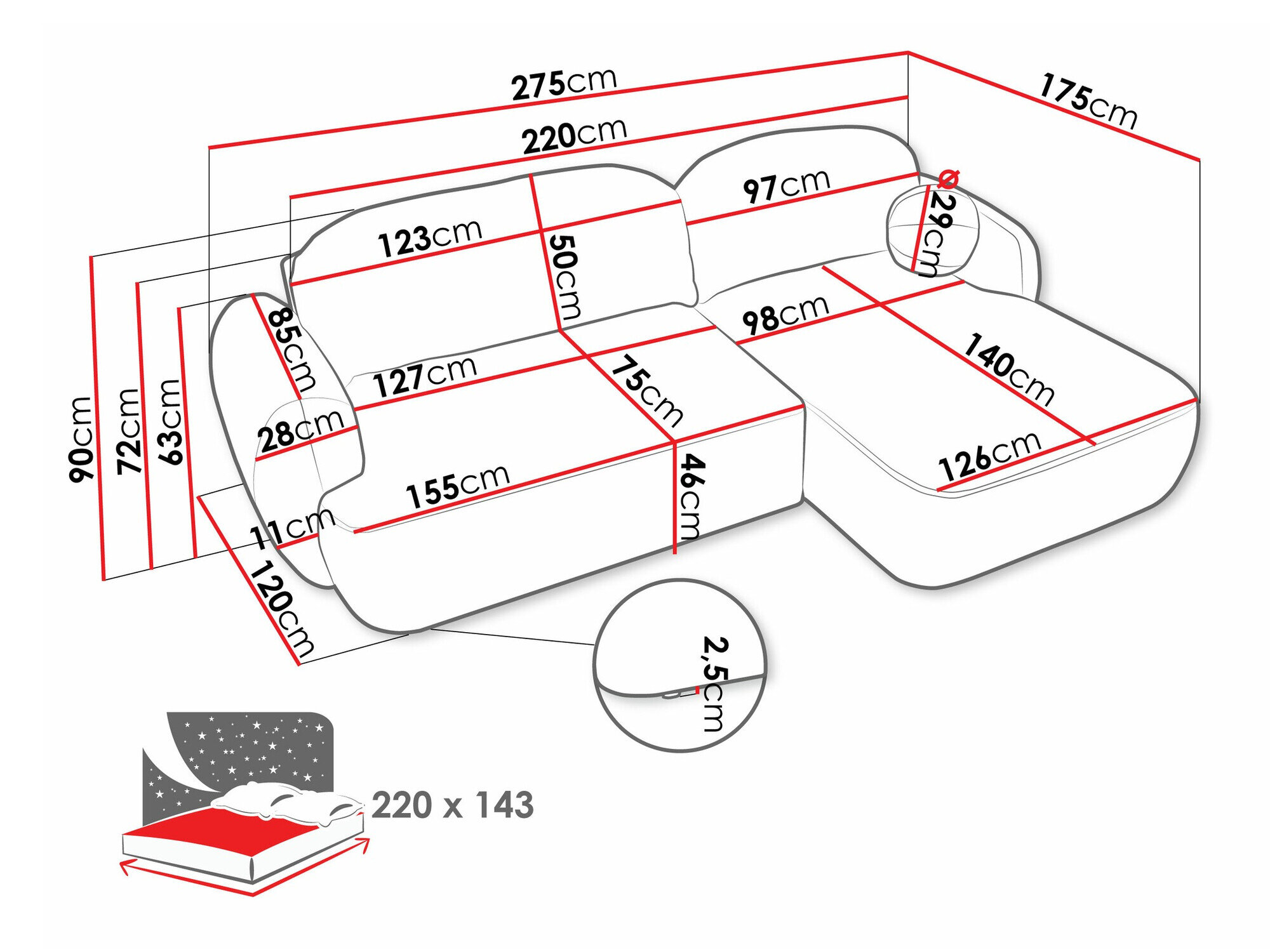 Hjørnesofa TrendyNest 110 (Now Or Never 03)