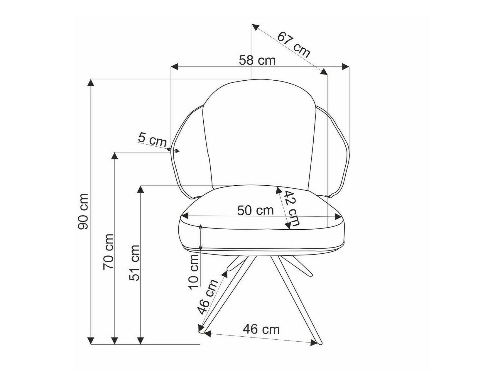 Stol Houston 1823 (Grå + Lys grå)