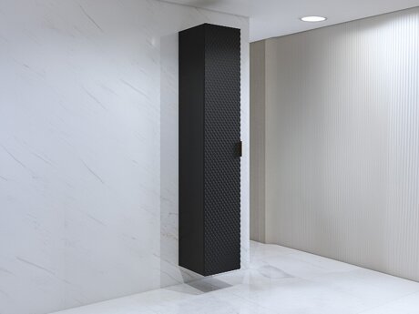 Vægmonteret badeværelsesskab Liretu 105 (Sort)