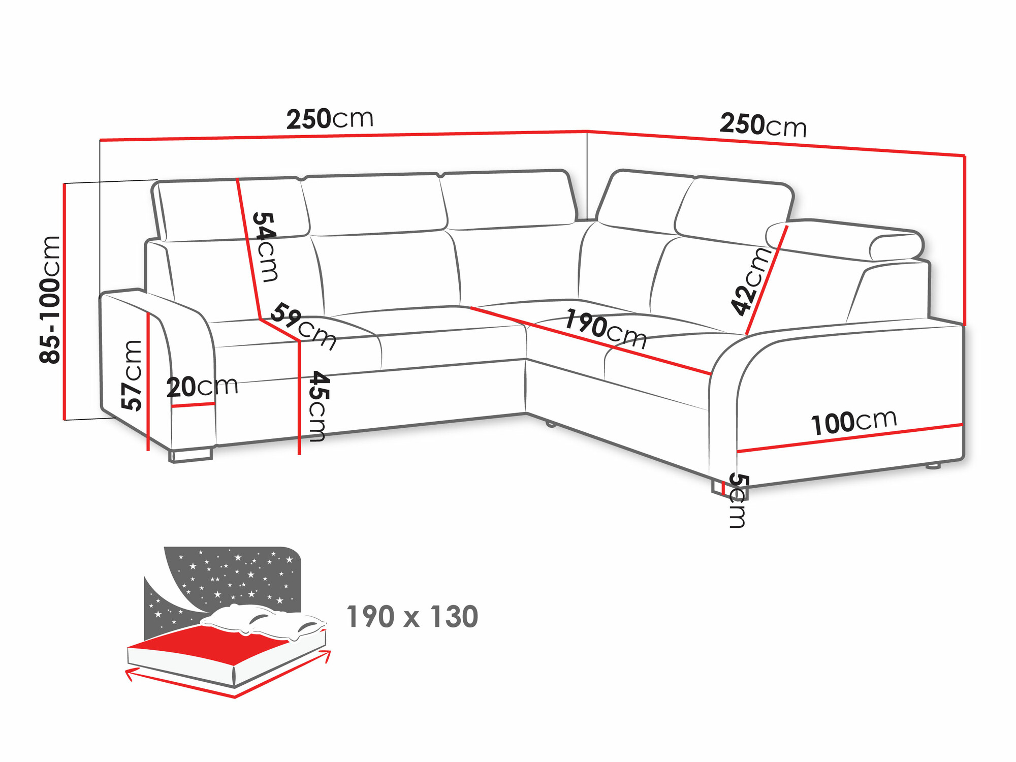 Hjørnesofa Ovos I (Crown 11)