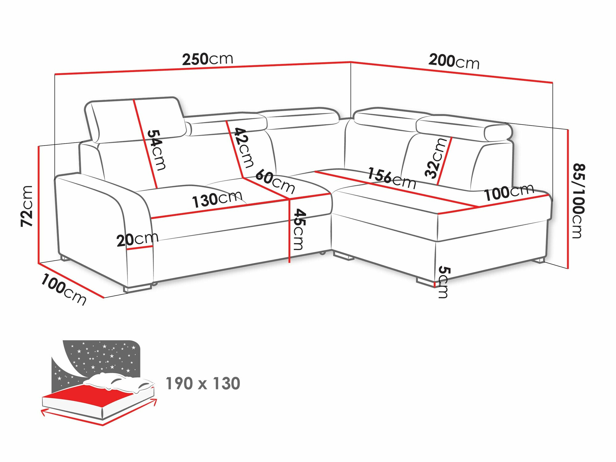 Hjørnesofa Ovos II (Crown 4)