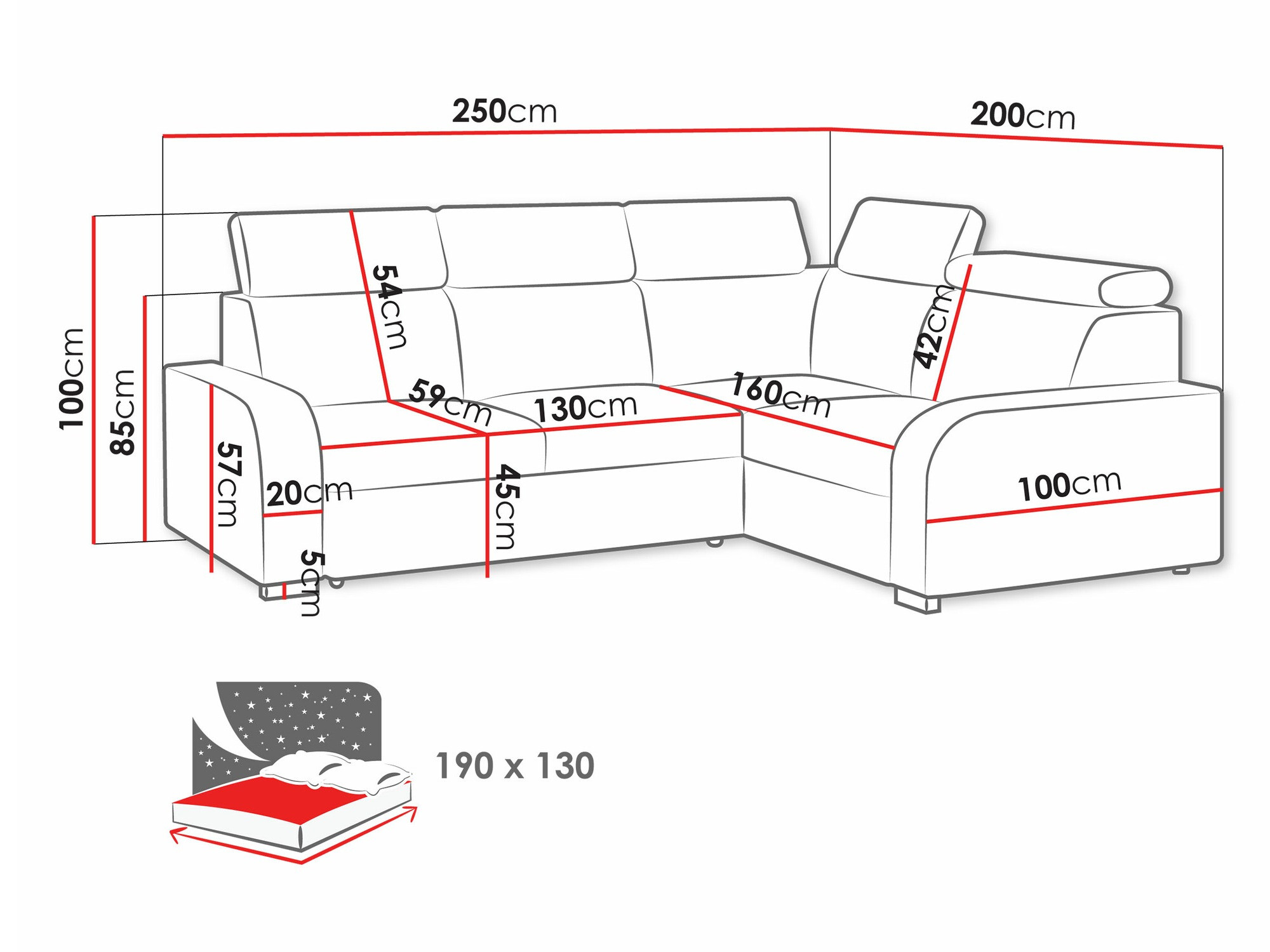 Hjørnesofa Ovos III (Crown 17)