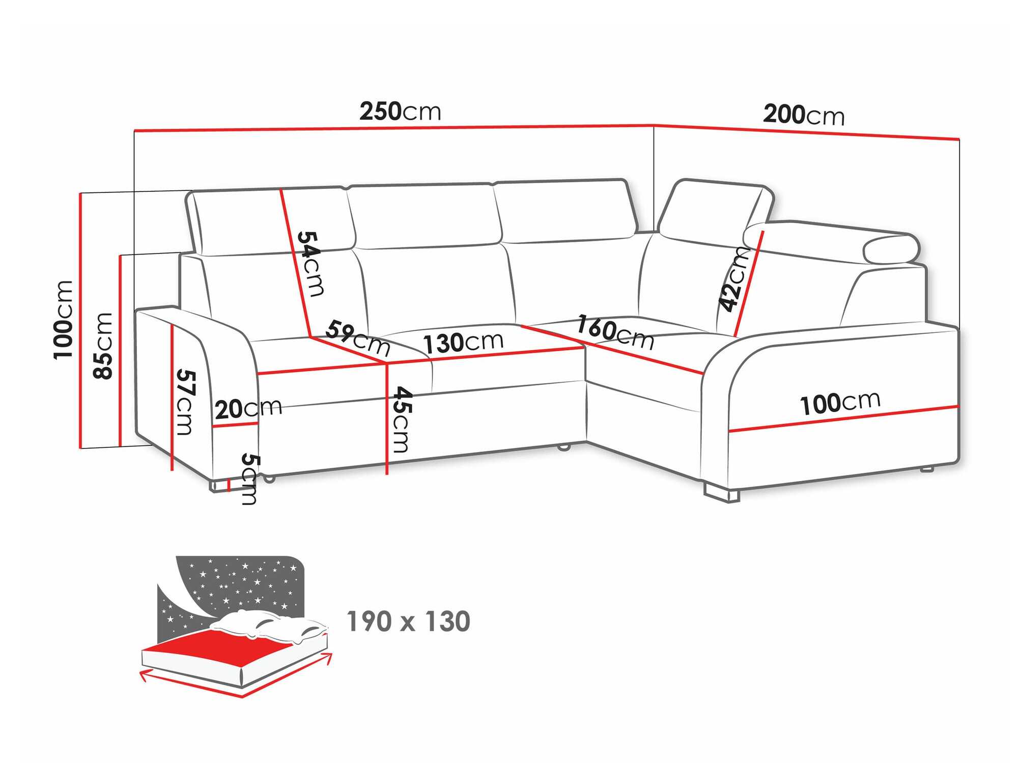 Hjørnesofa Ovos III (Crown 4)