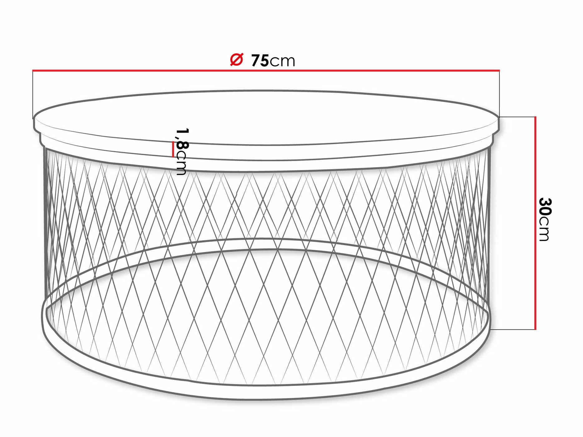 Sofabord Oswego 128 (Hvid)
