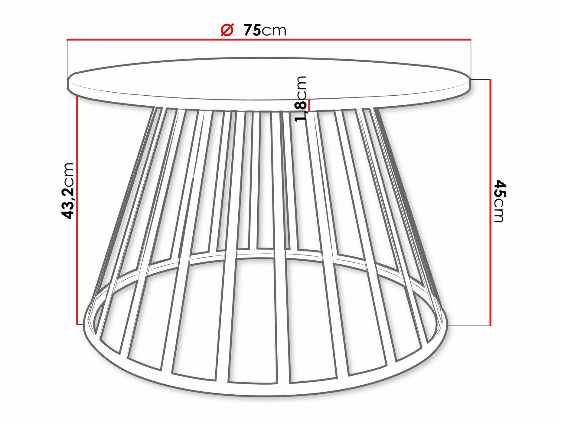 Sofabord Oswego 129 (Hvid)