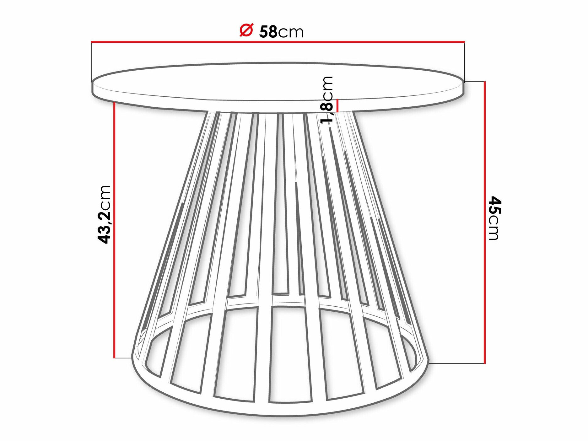 Sofabord Oswego 130 (Sort)