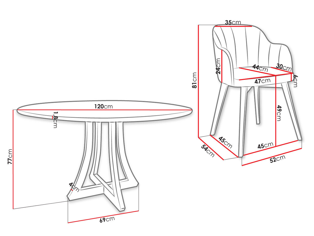 Spisestuesæt Racine 137 (Sort + Baloo 2085)