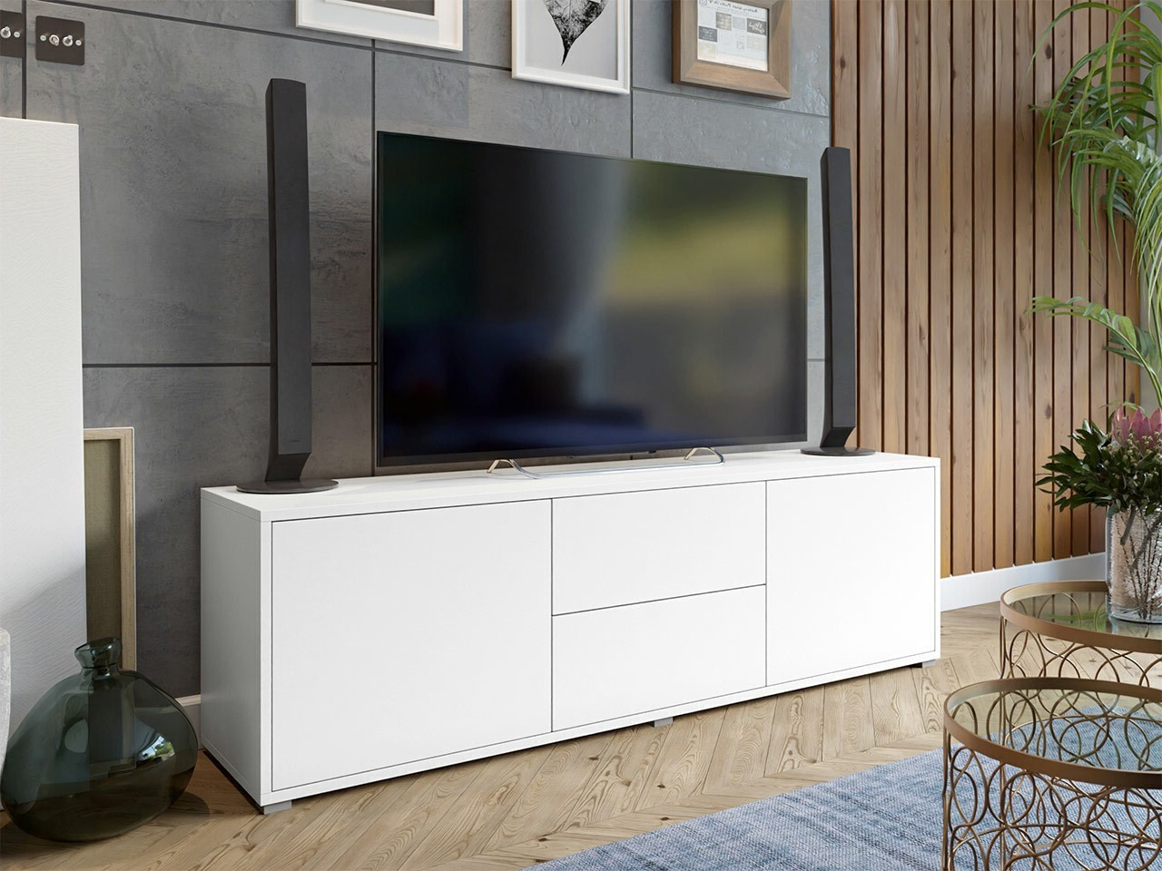 TV-bord Comfivo Tutela (Hvid)