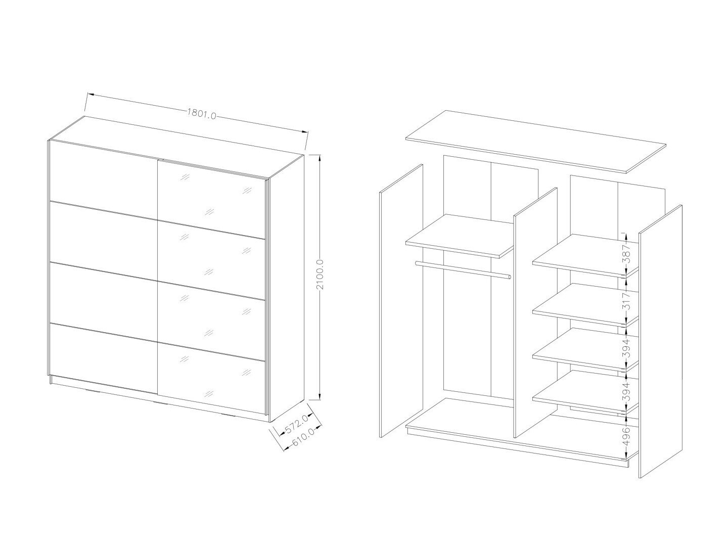 Garderobeskab Melvele 111