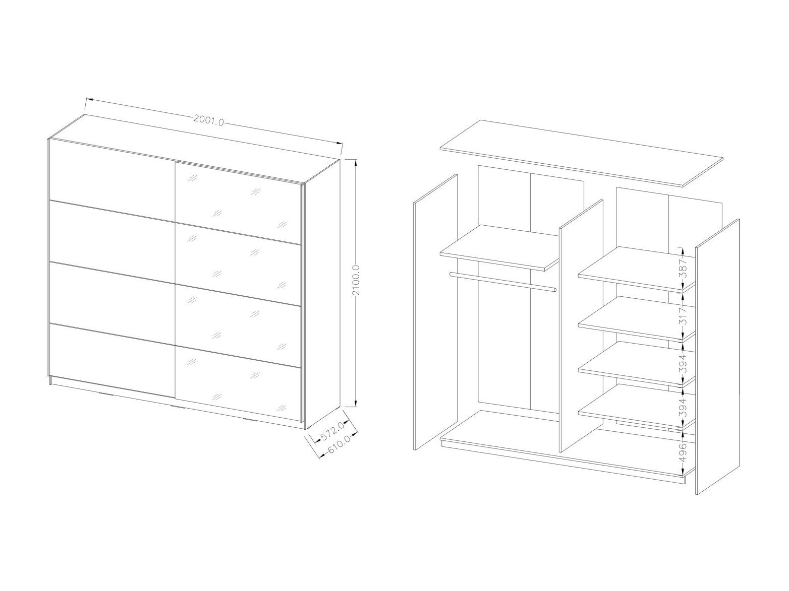 Garderobeskab Melvele 111