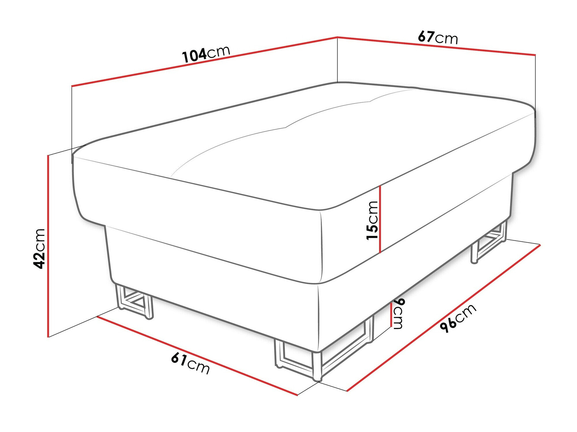 Polstret bænk Comfivo 238 (Venus Velvet 2927 + Miu 2041)