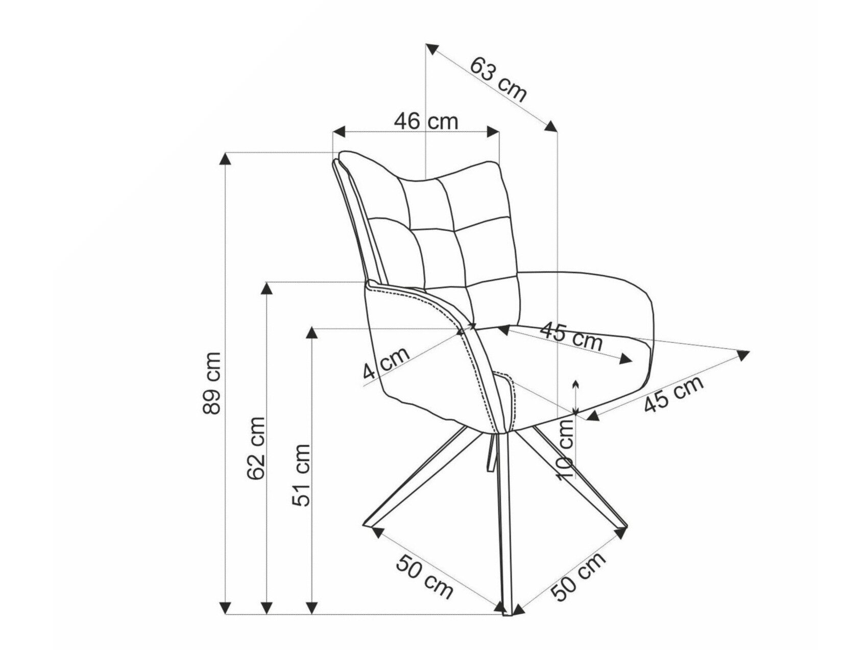 Stol Houston 1833 (Appelsin)