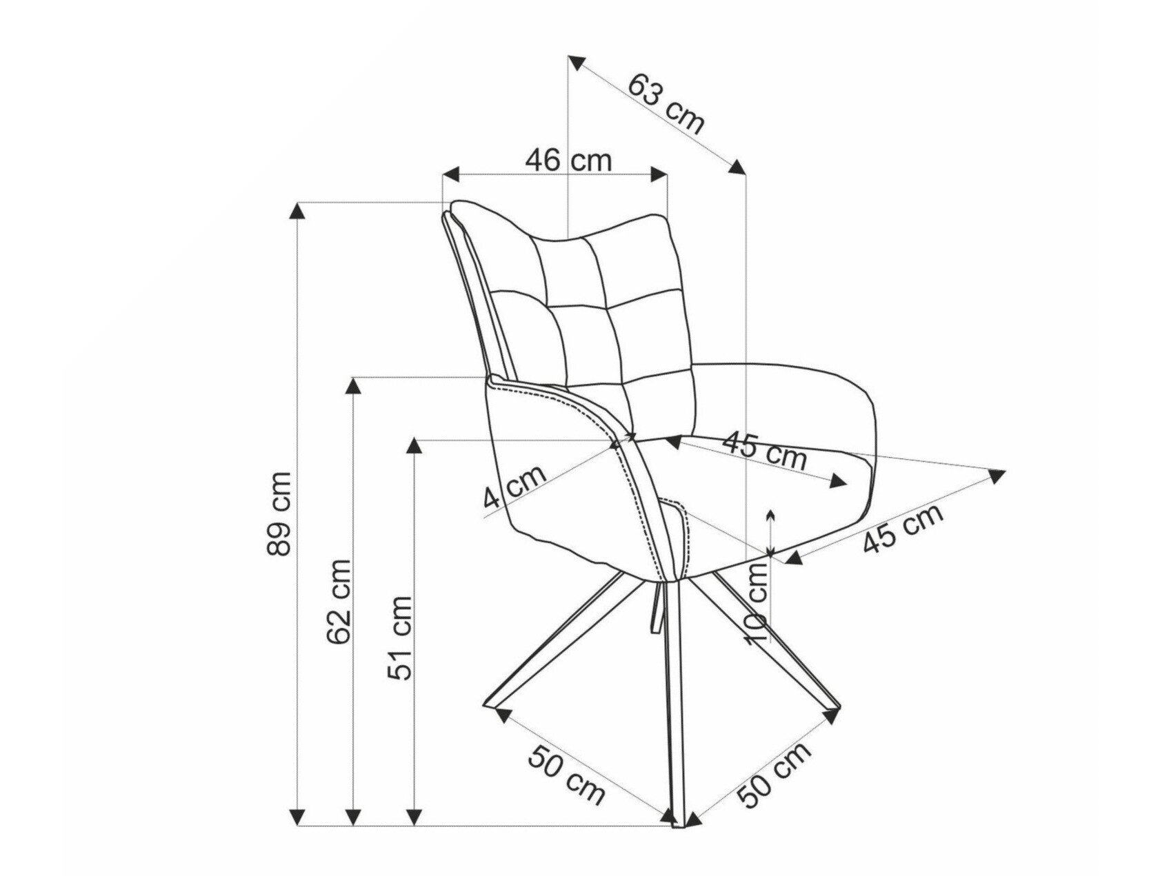 Stol Houston 1833 (Grå)