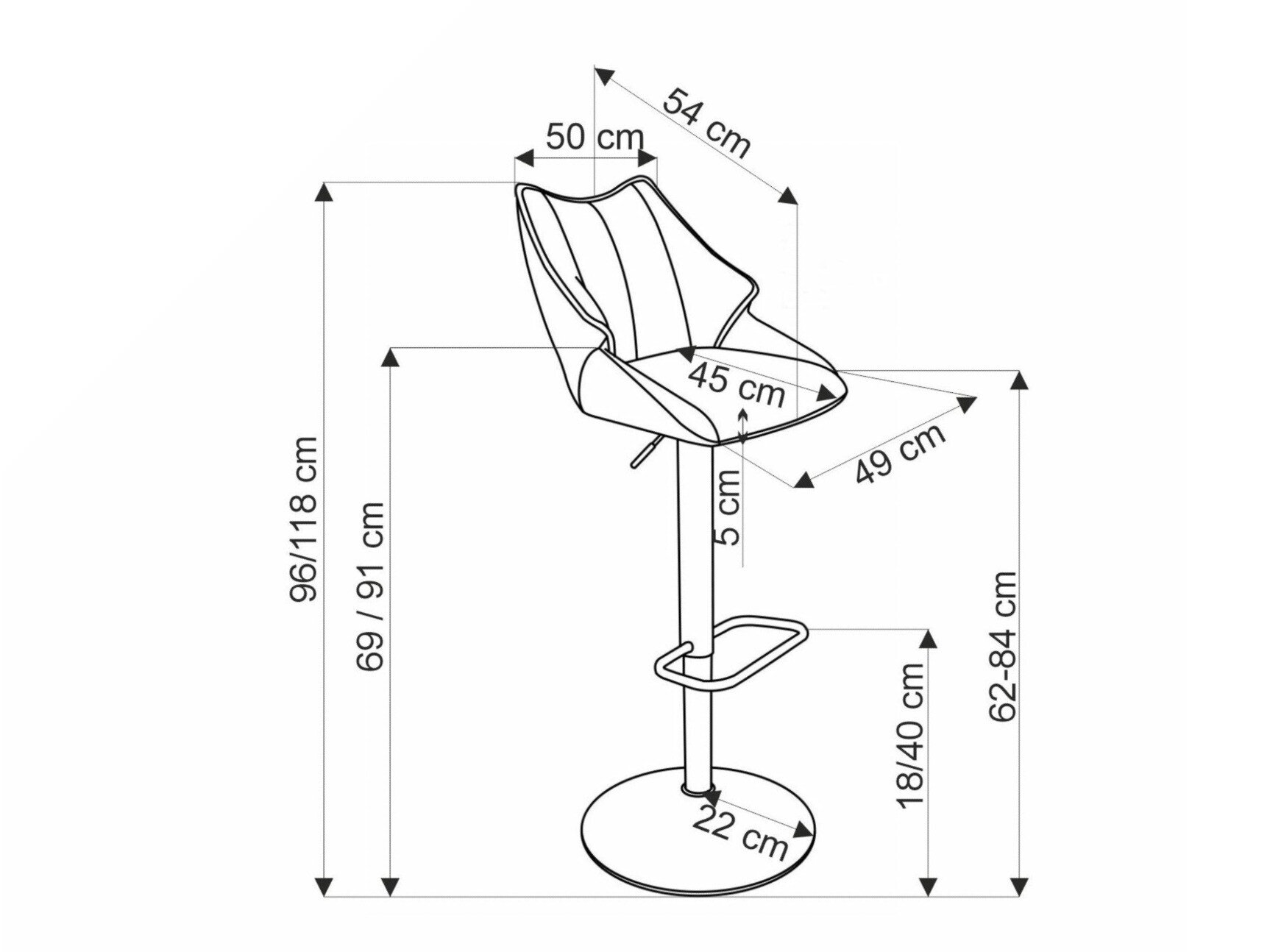 Barstol Houston 1843 (Beige)