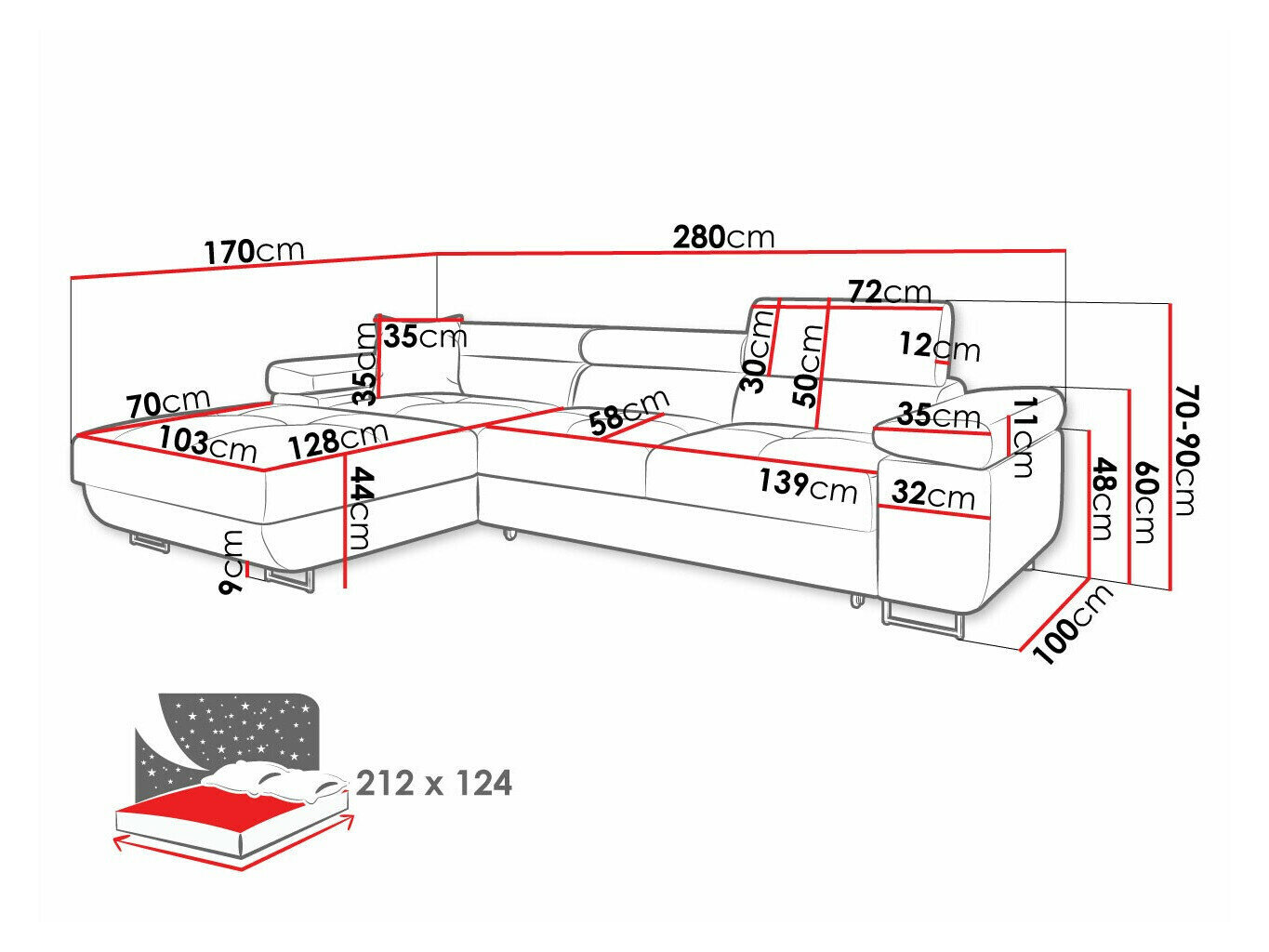 Hjørnesofa Comfivo Eliferu 102 (Wave 05)