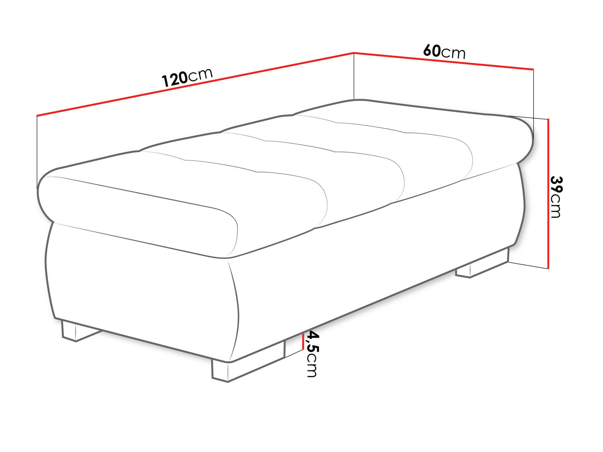 Polstret bænk Comfivo 123 (Rico 12)