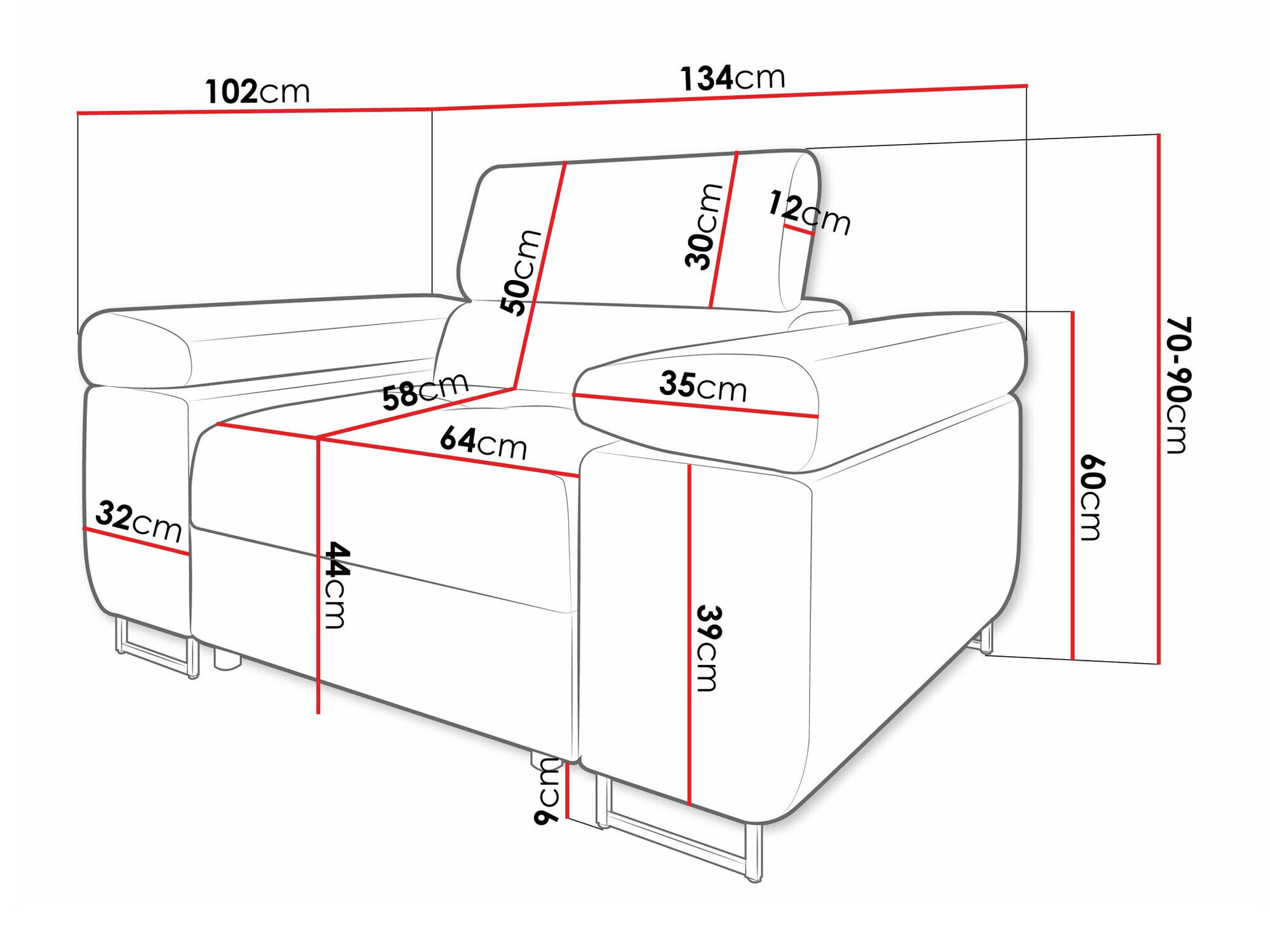 Lænestol Comfivo Eliferu 106 (Flow 09)