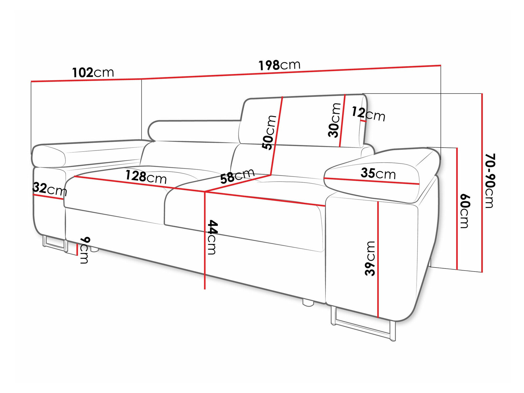 Sofa Comfivo Eliferu 105 (Flow 06)