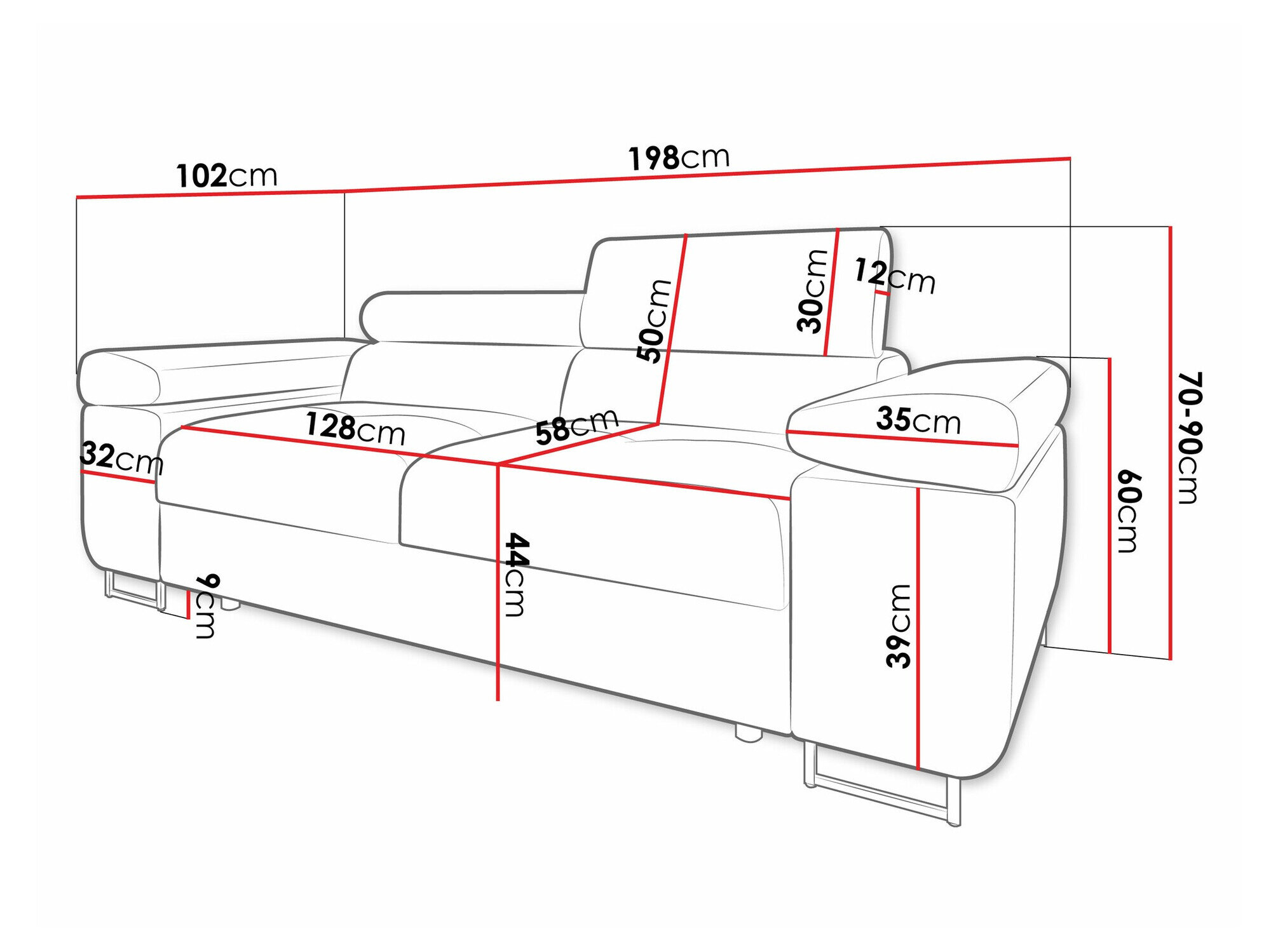 Sofa Comfivo Eliferu 105 (Wave 05)