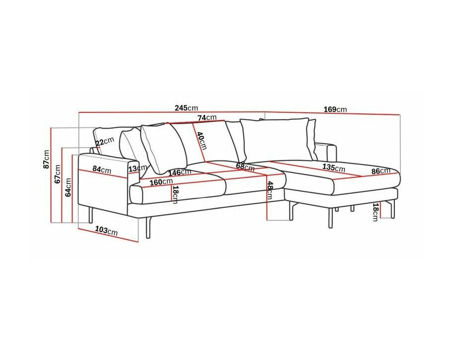 Hjørnesofa Ophliva 107