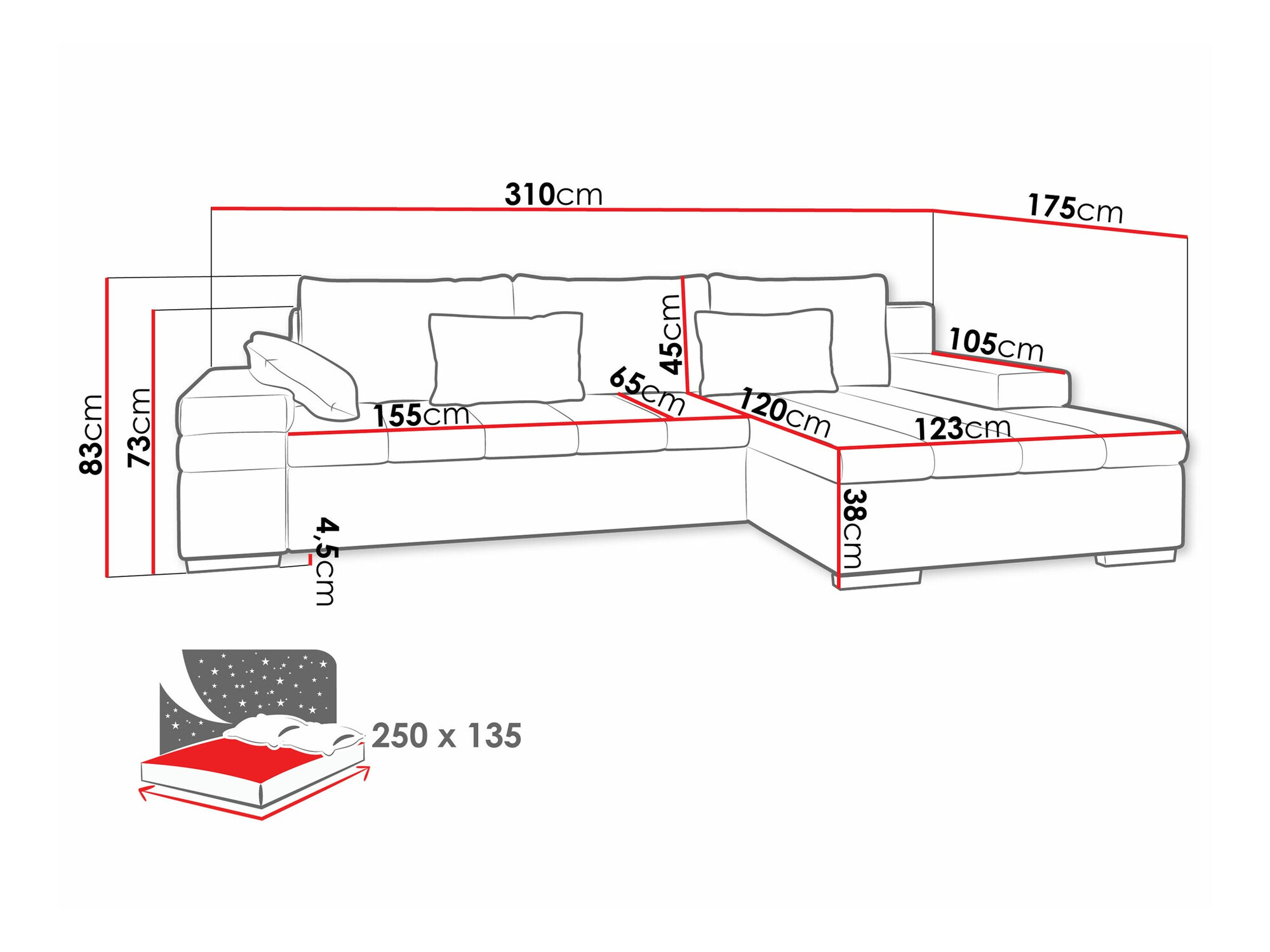 Hjørnesofa Comfivo Olivetum II (Wave 05)
