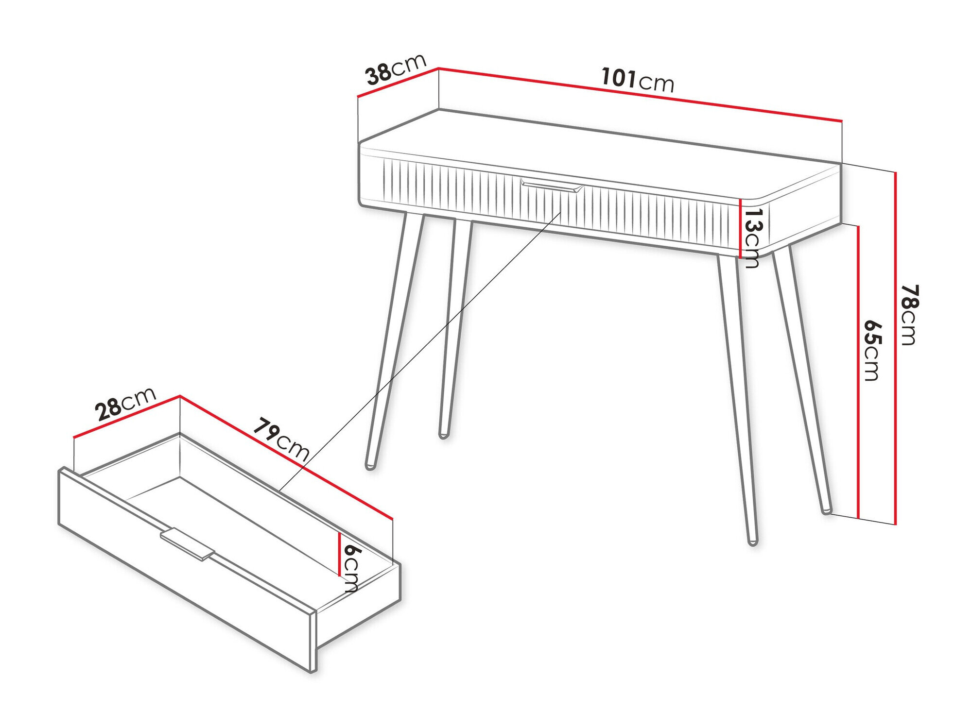 Konsolbord Versoe 110 (Beige)