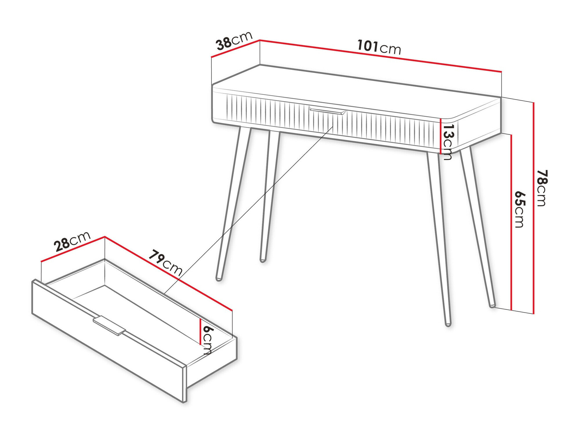 Konsolbord Versoe 110 (Grafit)