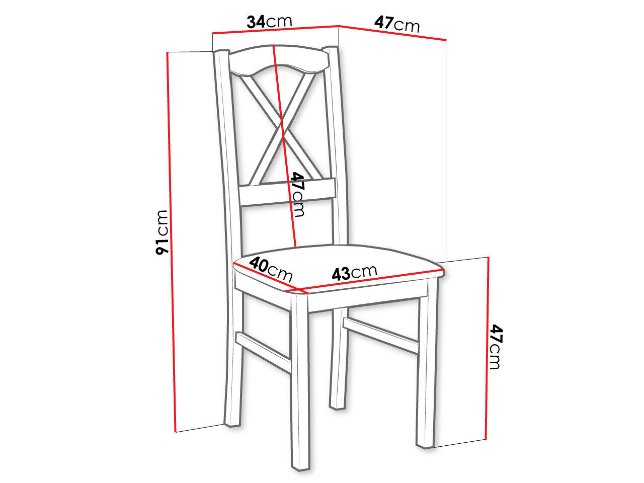Stol Victorville 174 (Hvid)