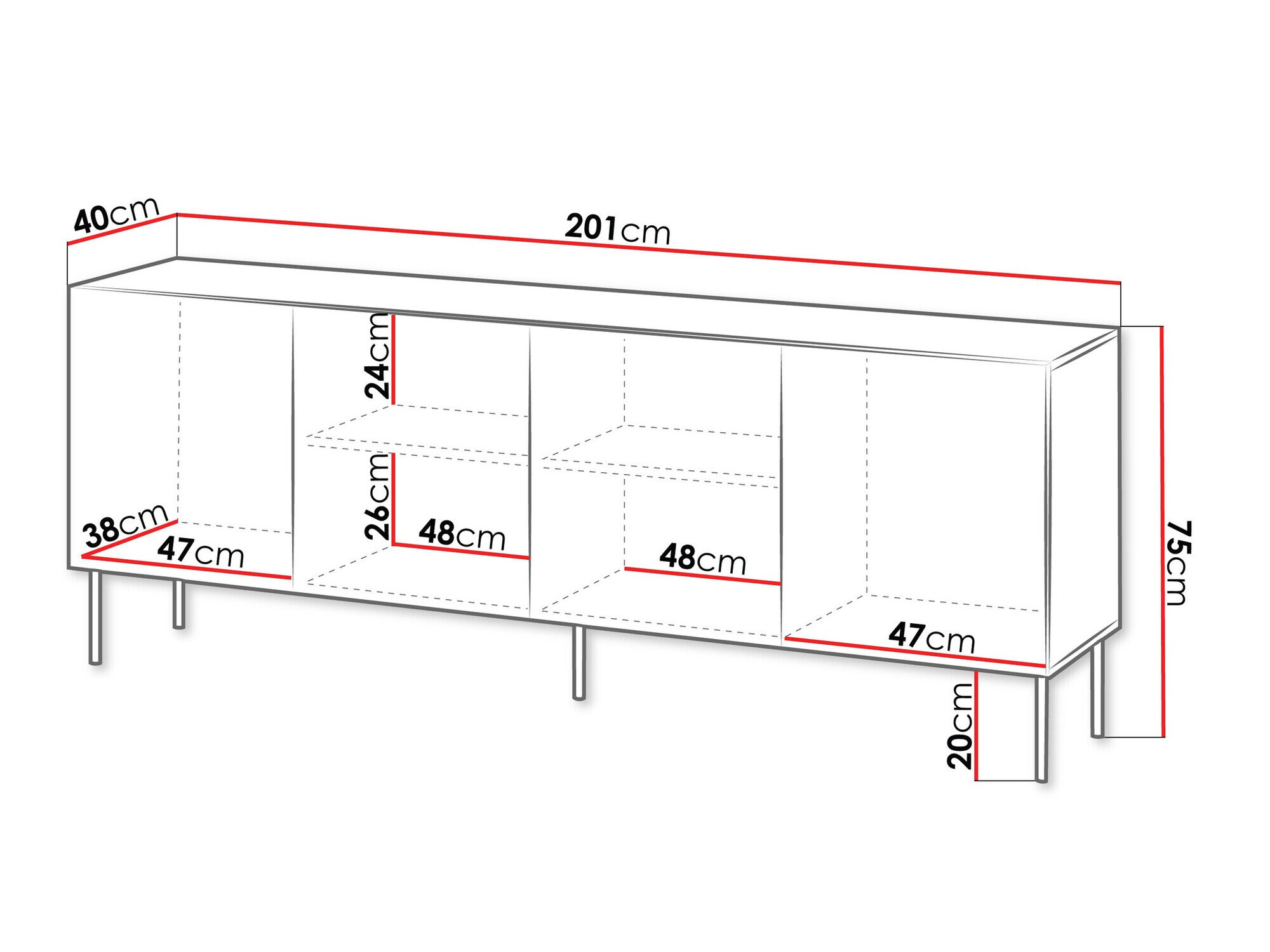 Skænk Evavese 101 (Sort)