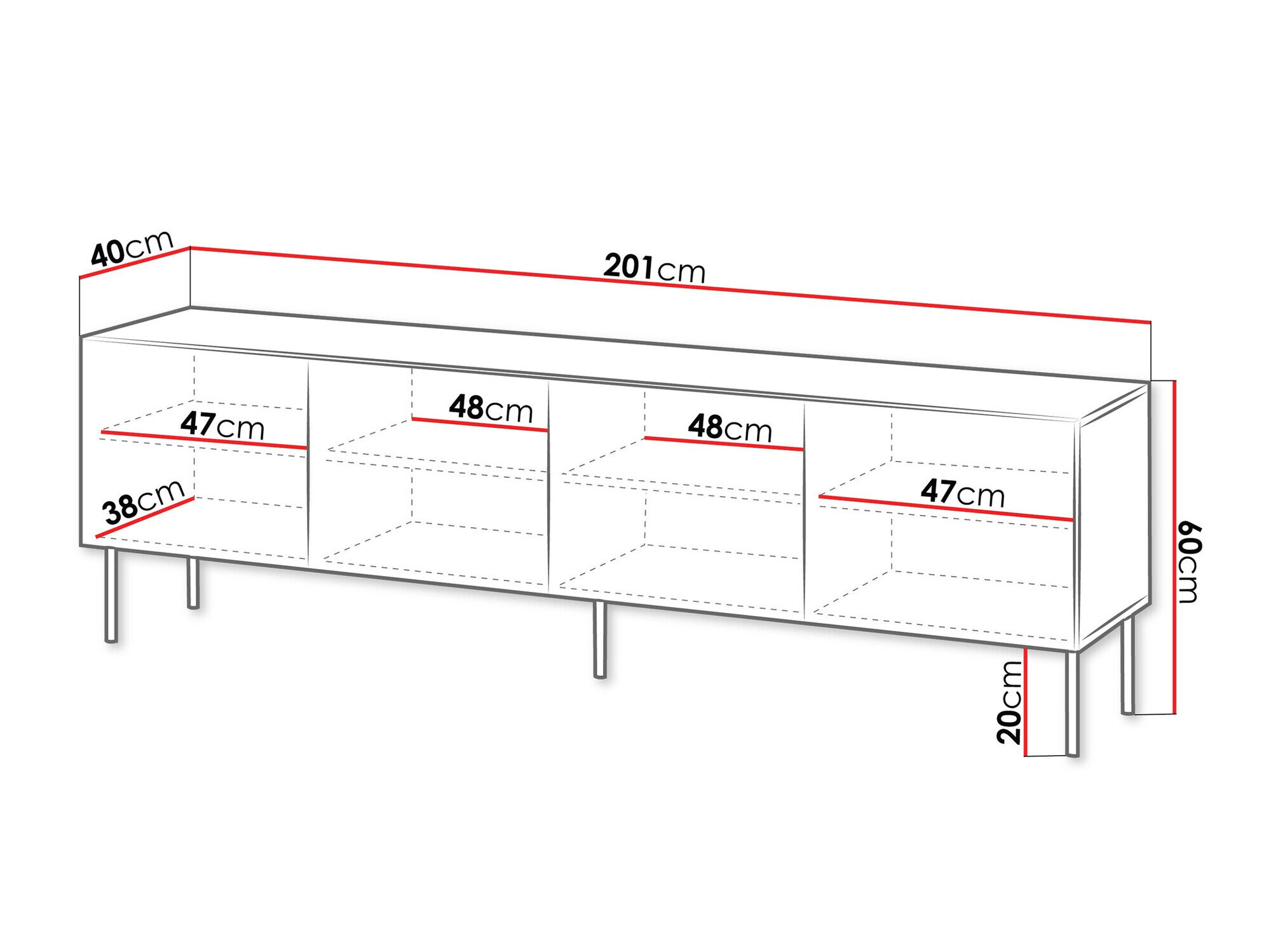 TV-bord Evavese 103 (Beige)