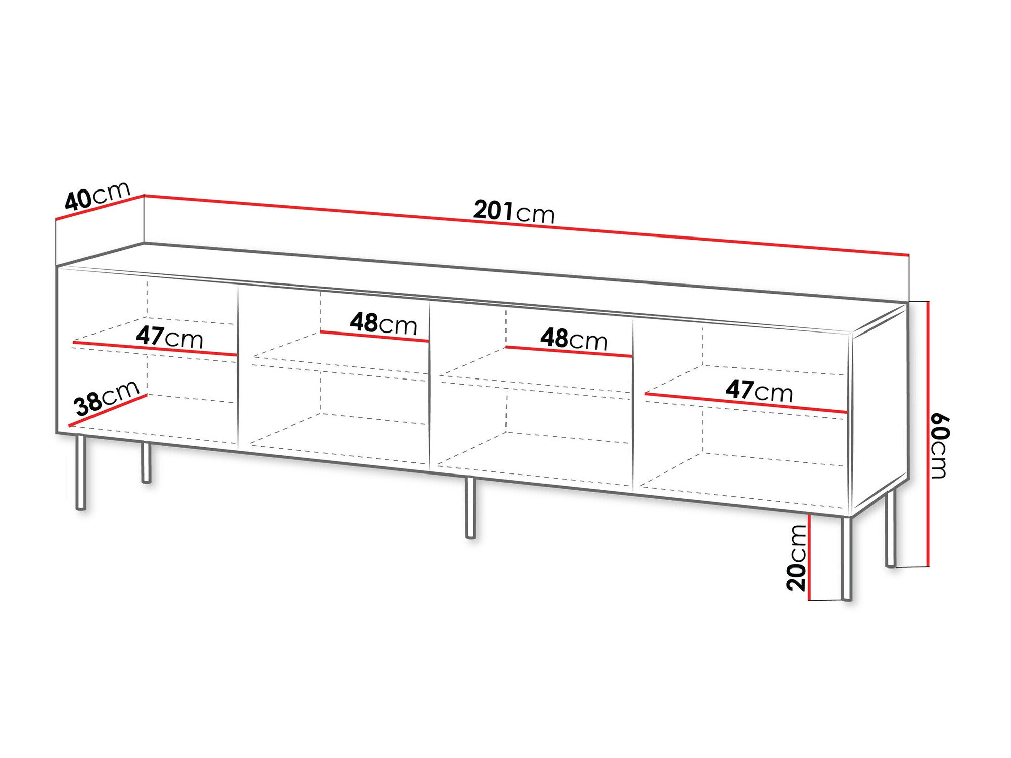 TV-bord Evavese 103 (Sort)