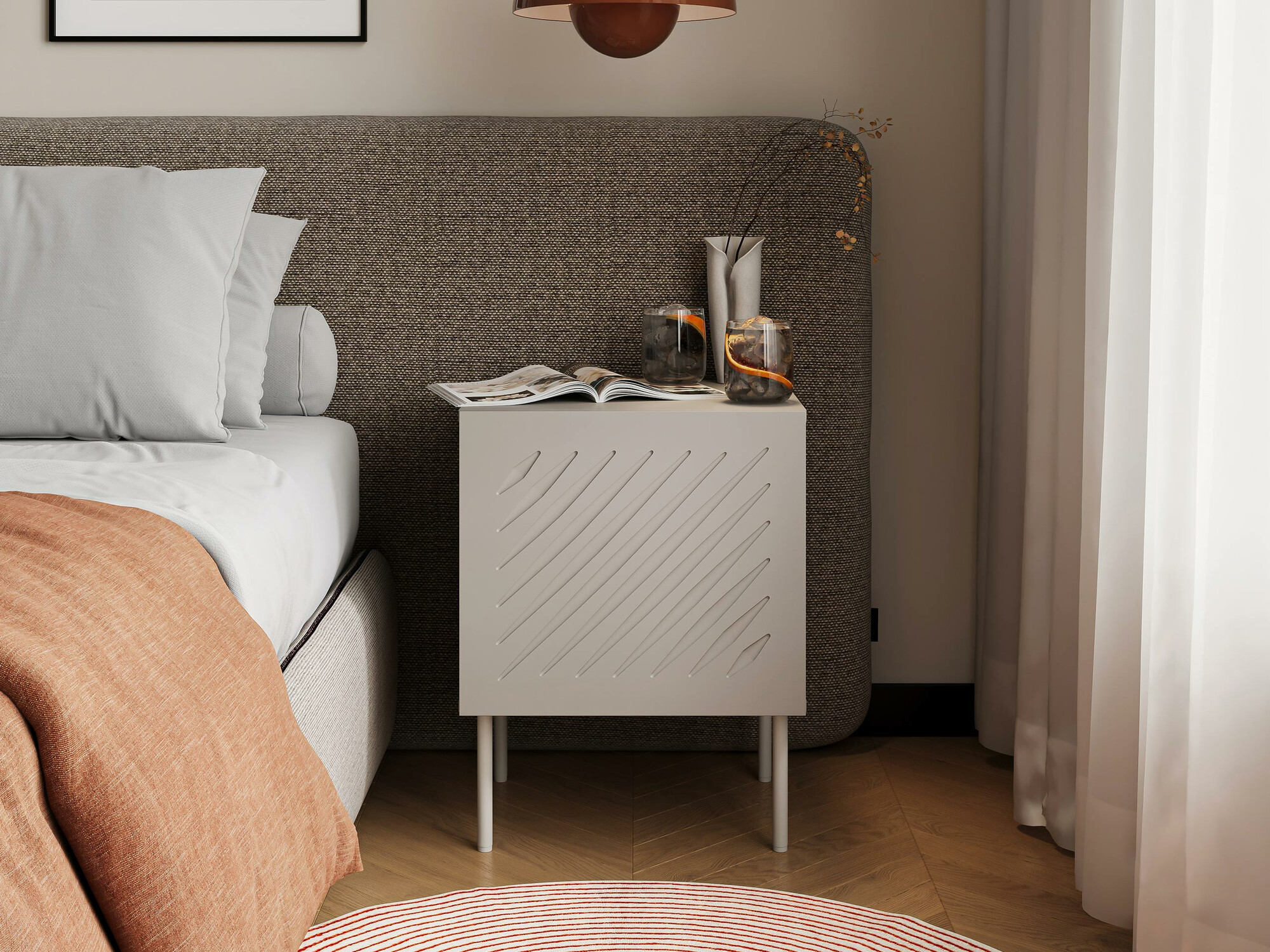 Sengebordsæt Tolfelo 104 (Beige)