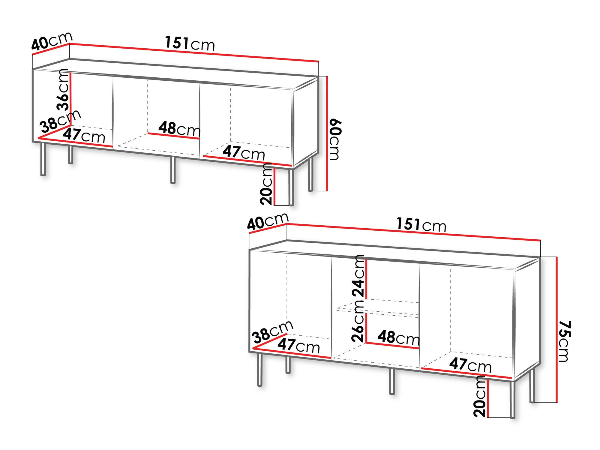 Stuemøbelsæt Evavese 105 (Sort)