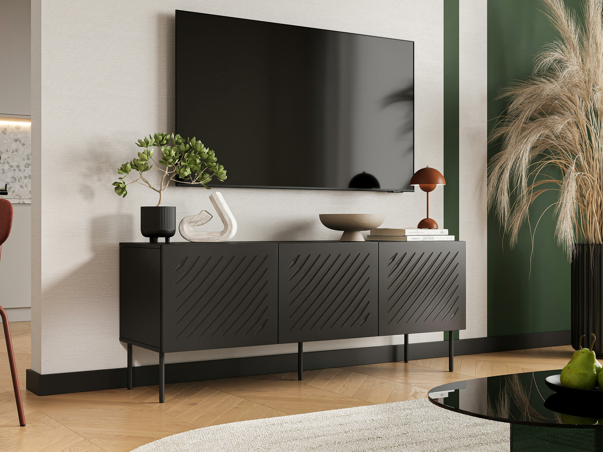 TV-bord Tolfelo 102 (Sort)
