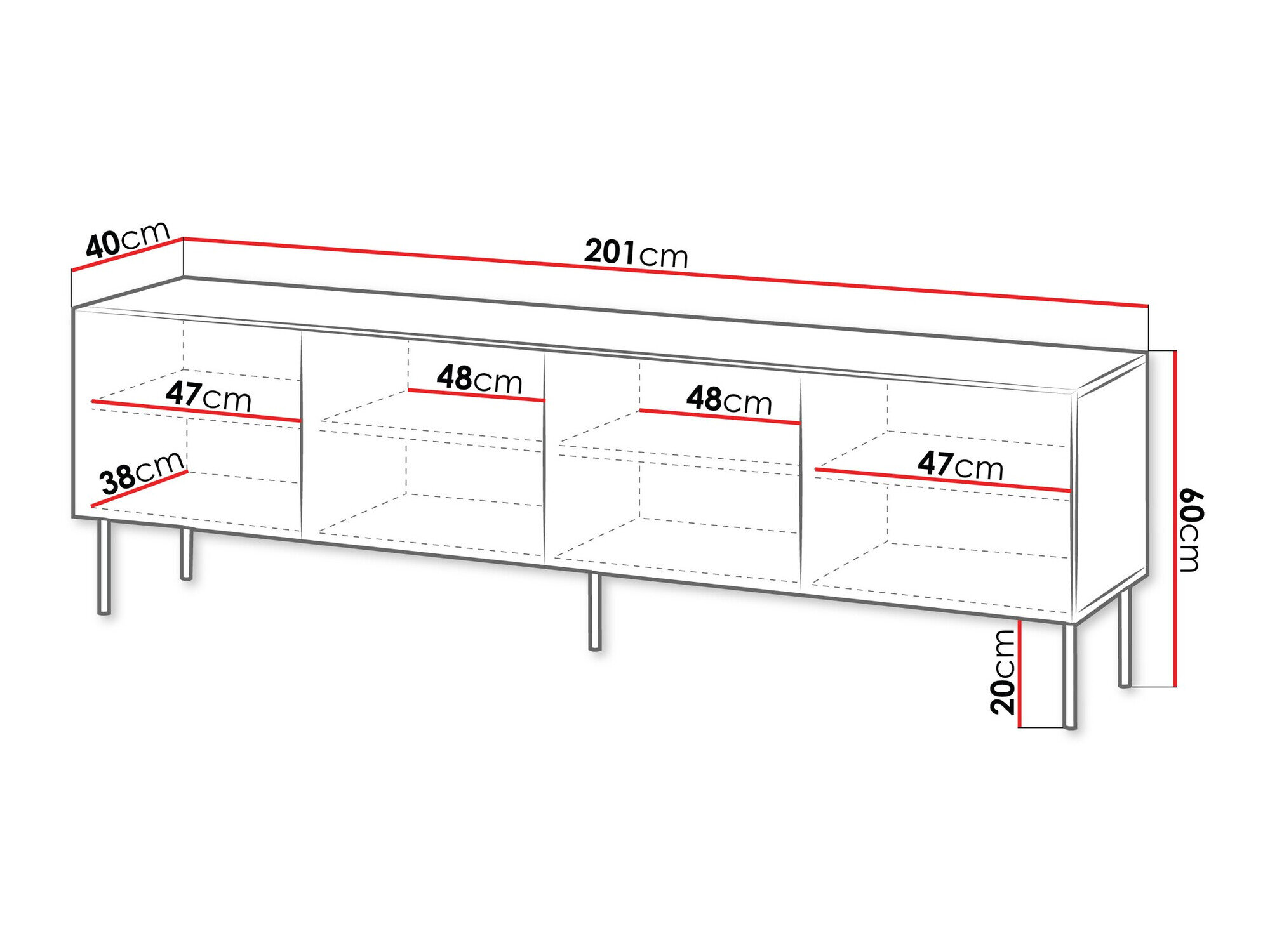 TV-bord Tolfelo 103 (Sort)