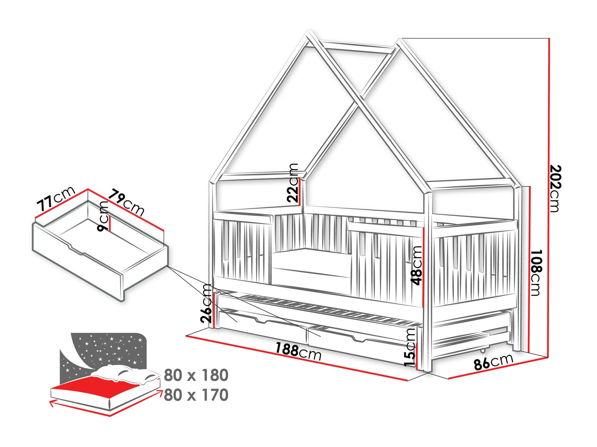 Seng Vista 115 (Fyrretræ)
