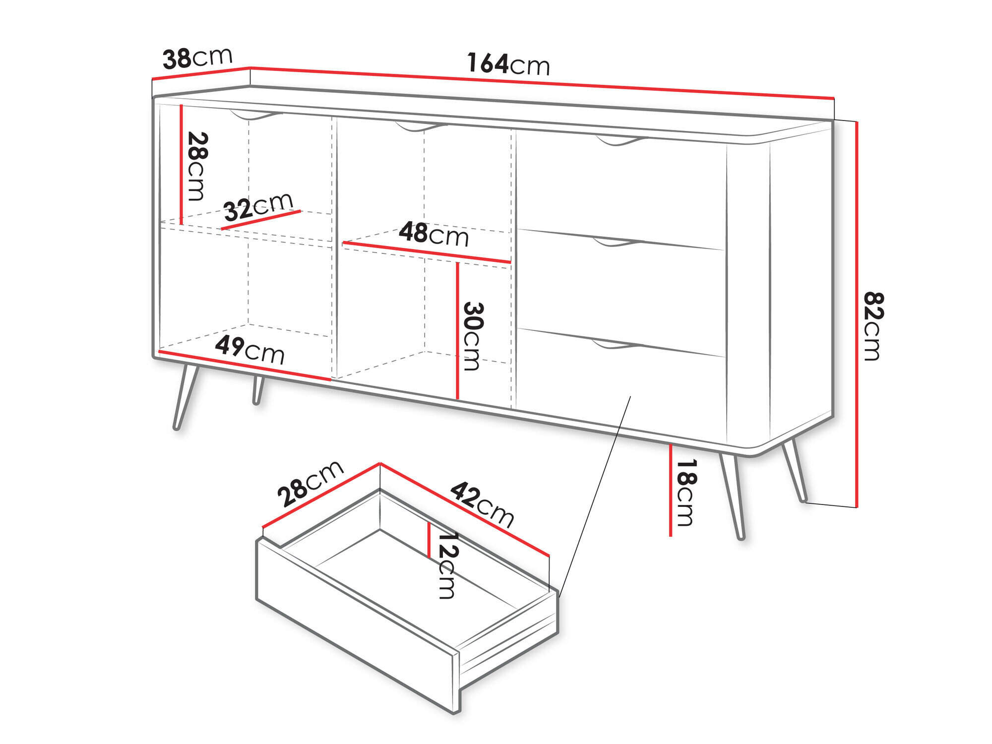 Kommode Versoe 101 (Beige)