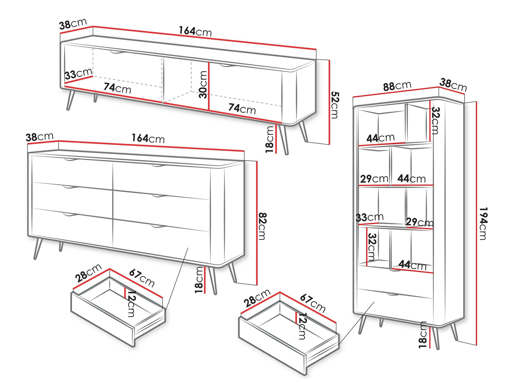 Stuemøbelsæt Versoe 109 (Beige)