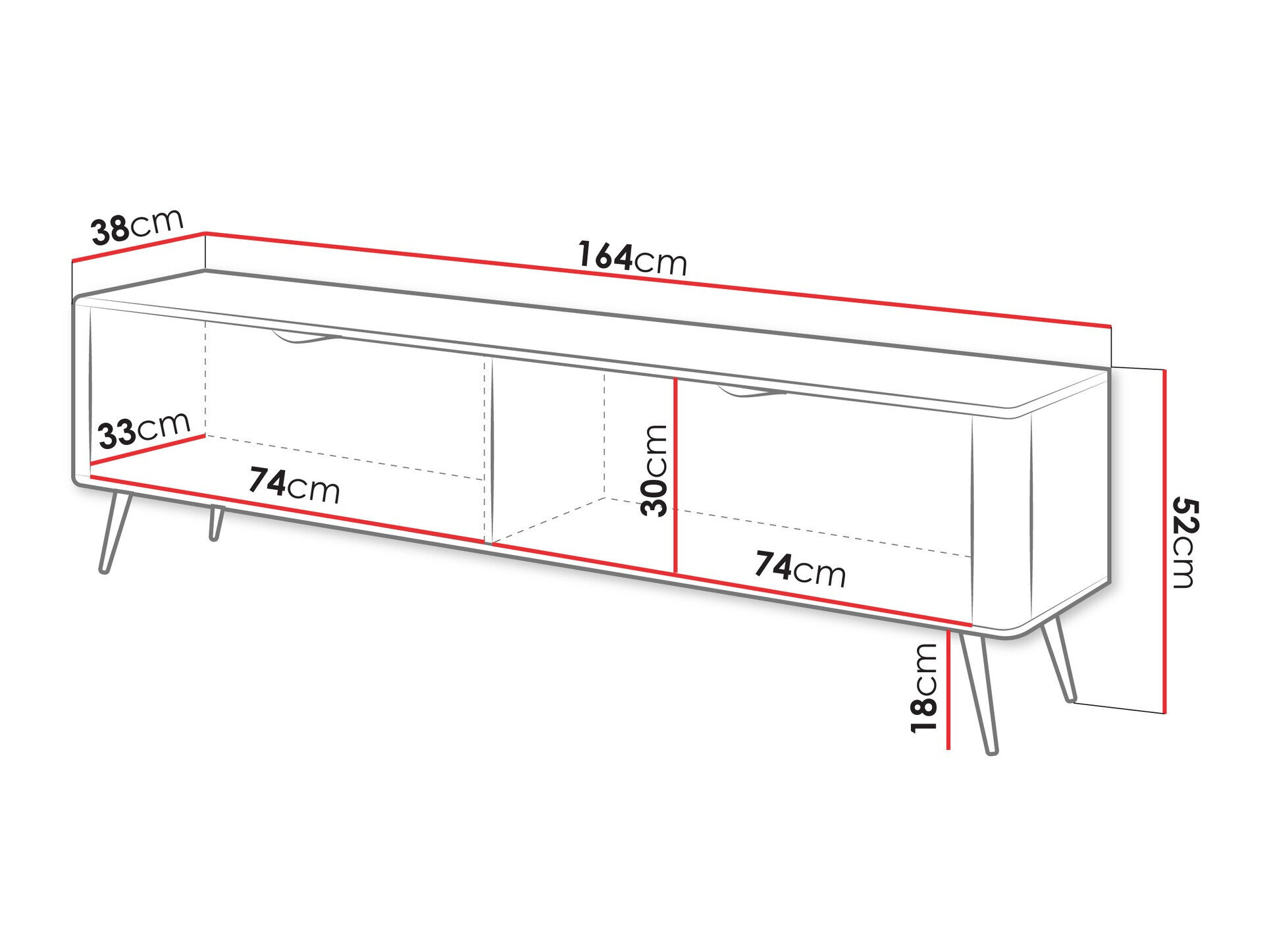 TV-bord Versoe 104 (Grafit)
