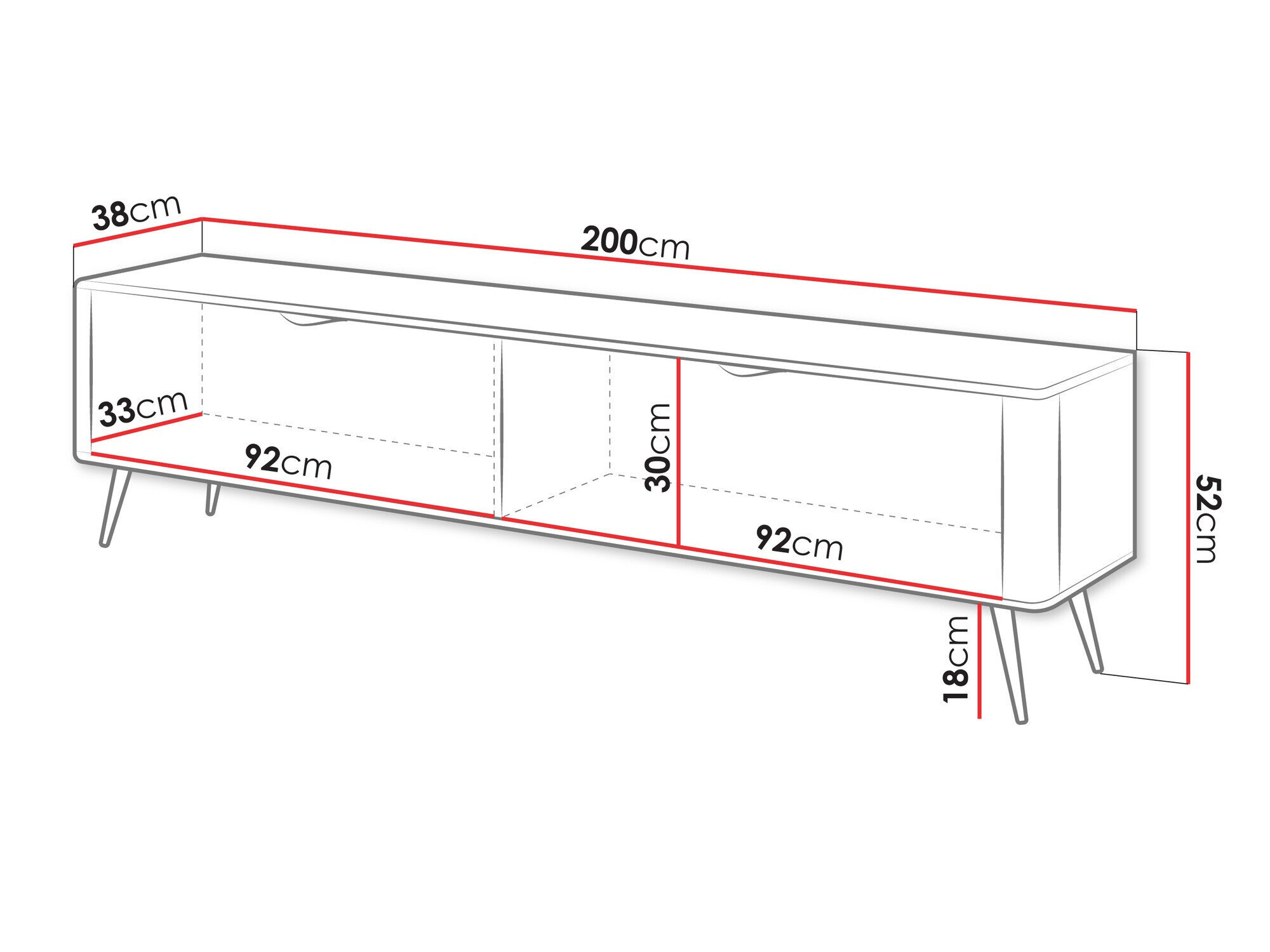 TV-bord Versoe 105 (Grafit)