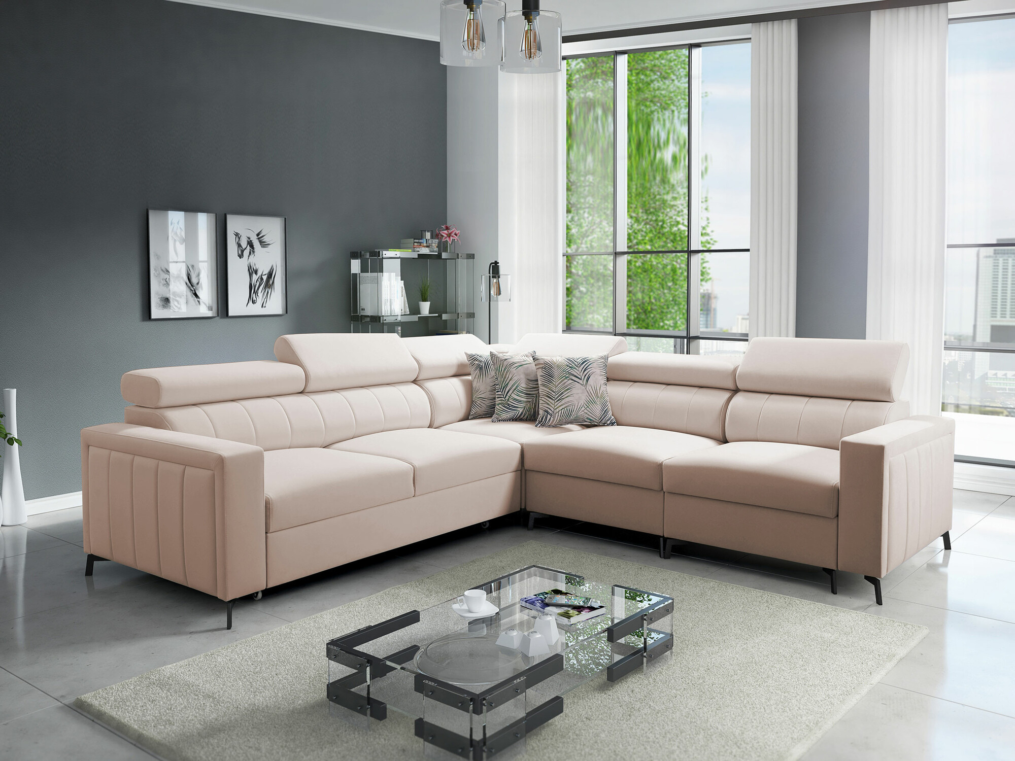 Hjørnesofa Sarasota 152 (Mono 231 + Botanical 36)