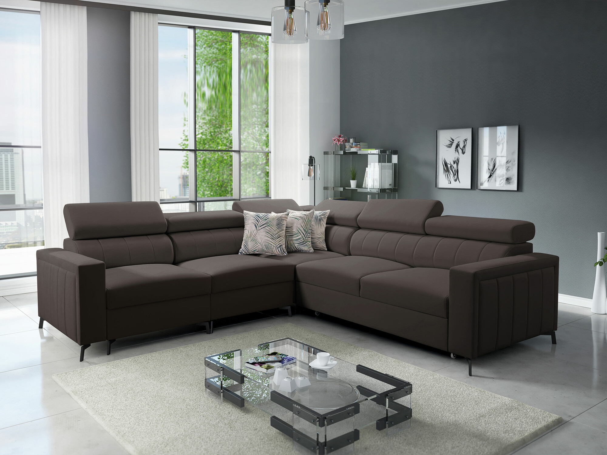 Hjørnesofa Sarasota 152 (Mono 234 + Botanical 36)