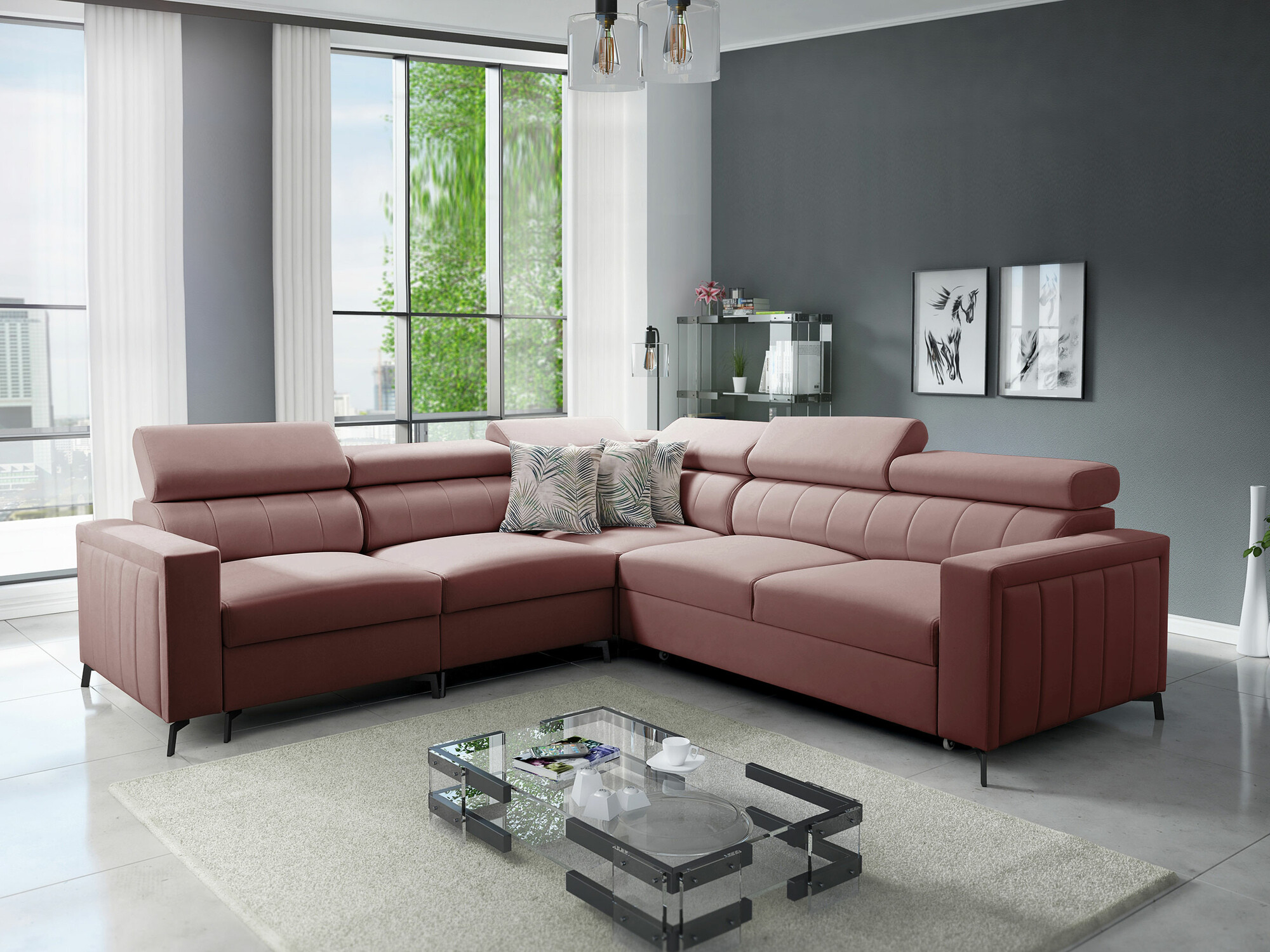 Hjørnesofa Sarasota 152 (Mono 235 + Botanical 36)