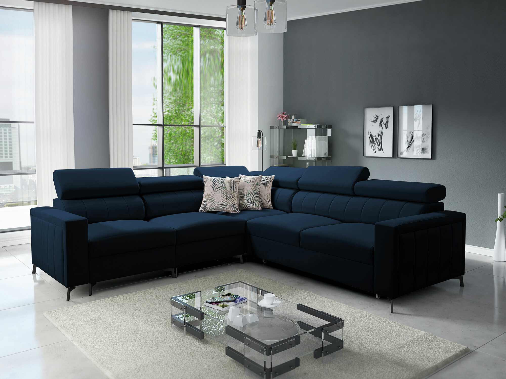 Hjørnesofa Sarasota 152 (Mono 242 + Botanical 36)